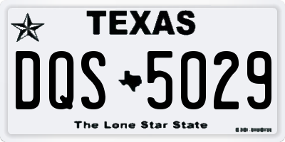 TX license plate DQS5029