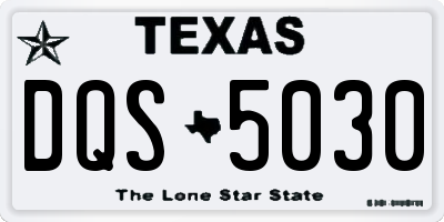 TX license plate DQS5030
