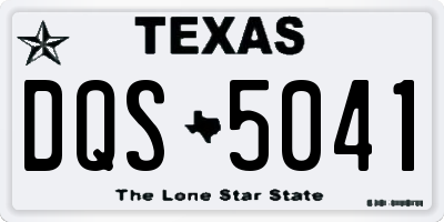 TX license plate DQS5041