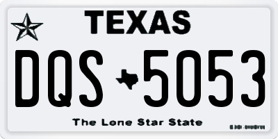 TX license plate DQS5053