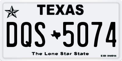 TX license plate DQS5074