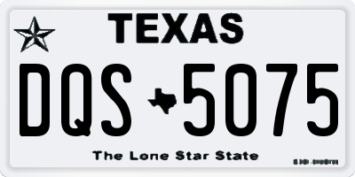 TX license plate DQS5075