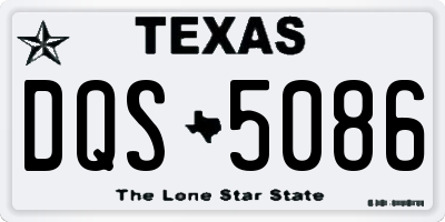 TX license plate DQS5086