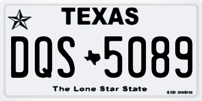 TX license plate DQS5089