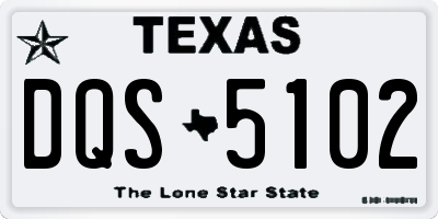 TX license plate DQS5102