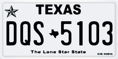 TX license plate DQS5103