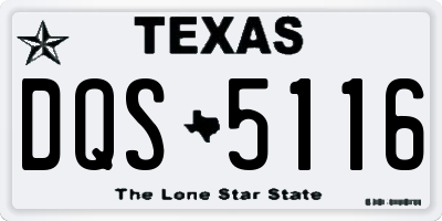 TX license plate DQS5116