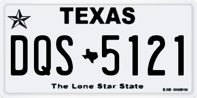 TX license plate DQS5121