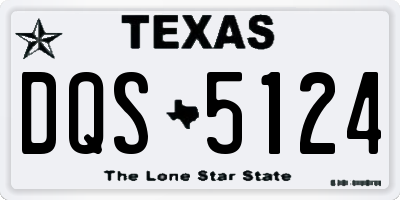 TX license plate DQS5124