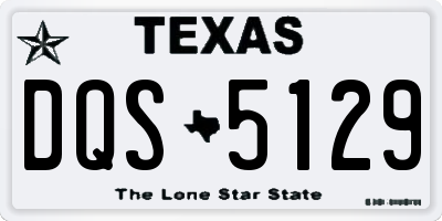 TX license plate DQS5129