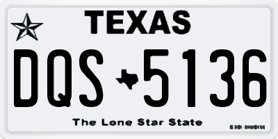 TX license plate DQS5136