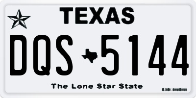 TX license plate DQS5144