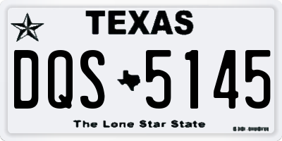 TX license plate DQS5145