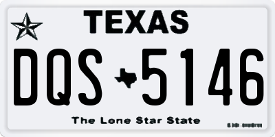 TX license plate DQS5146