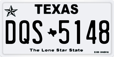 TX license plate DQS5148