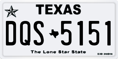 TX license plate DQS5151