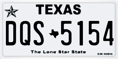 TX license plate DQS5154