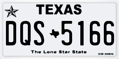 TX license plate DQS5166