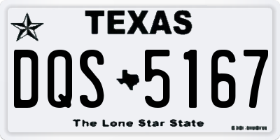 TX license plate DQS5167