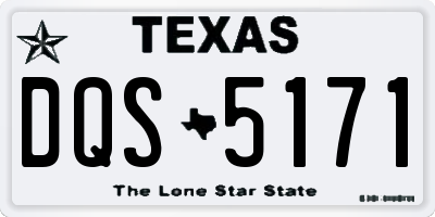 TX license plate DQS5171