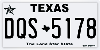 TX license plate DQS5178