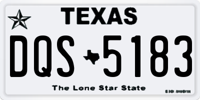 TX license plate DQS5183