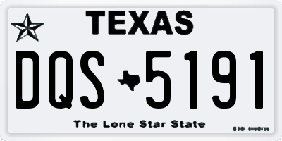 TX license plate DQS5191