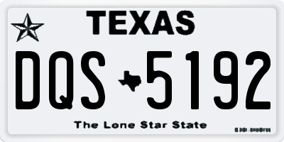 TX license plate DQS5192