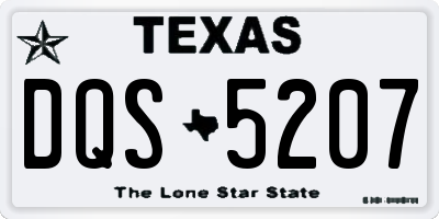 TX license plate DQS5207