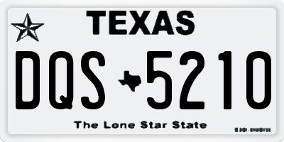 TX license plate DQS5210