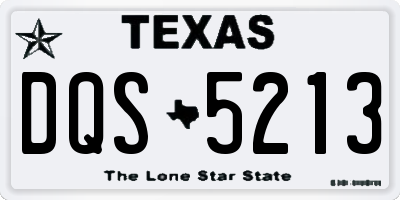 TX license plate DQS5213