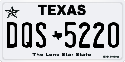 TX license plate DQS5220