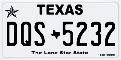 TX license plate DQS5232