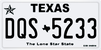 TX license plate DQS5233