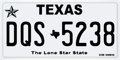 TX license plate DQS5238