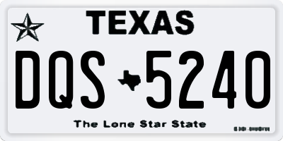TX license plate DQS5240