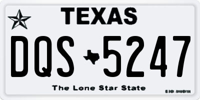 TX license plate DQS5247