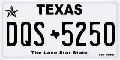 TX license plate DQS5250