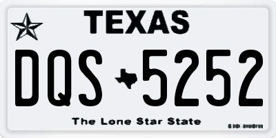 TX license plate DQS5252