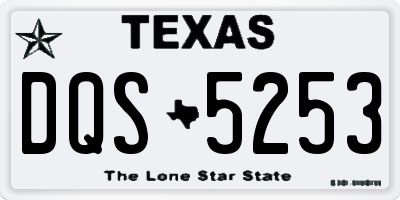 TX license plate DQS5253