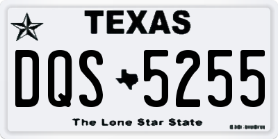 TX license plate DQS5255