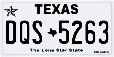 TX license plate DQS5263