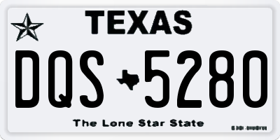 TX license plate DQS5280