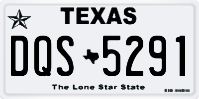 TX license plate DQS5291