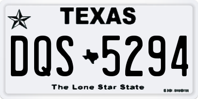 TX license plate DQS5294
