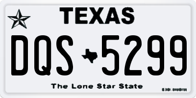 TX license plate DQS5299