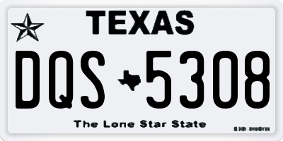 TX license plate DQS5308