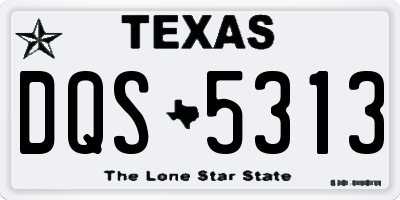 TX license plate DQS5313