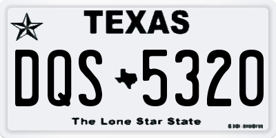 TX license plate DQS5320