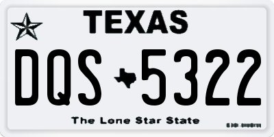 TX license plate DQS5322